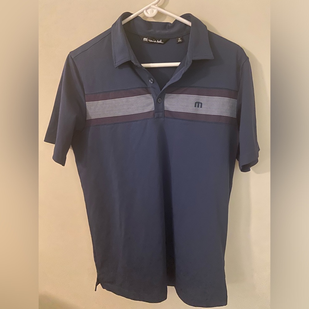 Travis Matthew Men's Navy Blue Polo Shirt
